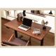 Electric Sit Stand Up Desk Adjustable Metal Frame Brown 710 mm Height Office Furniture