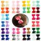 40pcs 3 Red Pink Green Ribbon Hair Bow With Clip Kids  Girls