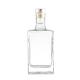 Super Flint Glass 750ML Empty Square Vodka Whisky Gin Rum Glass Bottle for End Market