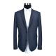 Full Length Mens Slim Fit Suit Blazer Two Button Jacket Navy Elastic Adults