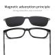 Absorbing Polarized Magnetic Sunglasses Two Lenses Square Men'S Myopia