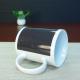 Black Glazed Creative Color Changing Coffee Mug With Mask And Dart