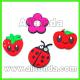 Custom soft pvc cartoon animal flower food fruit fridge magnet for home
