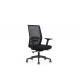 Conjoined Armrest Swivel Mesh Office Chair , Dia60mm Wire Net Chair