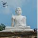 BLVE Stone Sitting Sri Lanka Buddha Statues Marble Carving Giant Buddhist Sculpture White Large Outdoor