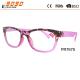 Lady fashionable  reading glasses, made of plastic, Power rang : 1.00 to 4.00D