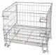 Logistics Wire Mesh Crate 4 Layers Stackable Space Saving High Visibility