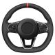 Customize Your Acura MDX TLX ILX Tl RSX Integra with Black Suede Steering Wheel Cover