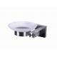 Wall-Mounted Glass Soap Dishes Bathroom Hardware Collections , Stainless Steel Bracket
