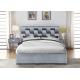 Fabric Twin Size Linen Upholstered Bedframe With Gas Lift