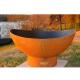 Wood Burning Corten Steel Fire Pit For Patio Decor