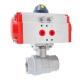 Q611F-16P 304 316 Stainless Steel Pneumatic 2PC Thread Ball Valve for Water Media