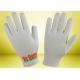 Bleached White Cotton Cosmetic Gloves Ecological Textile Fabric 23cm Length