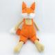 OEM ODM Custom Plush Fox Toy Can Change Cloth PP Cotton Cute Kids Play Plush Animal