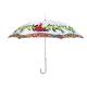 Automatic Open Lady Straight Umbrella Inside With Silver Coating Flower Print