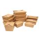 OEM Greaseproof Kraft Paper Boxes For Food , Microwavable Kraft Paper Food Containers