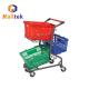 Removable Double Steel Supermarket Shopping Trolley Cart For Basket