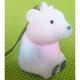 mini squirrel shaped PVC material Color change LED Flashing Keychain for