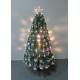 120CM 4FT 130TIPS WARM WHITE LAMP DECORATIONS  FIBER OPTICAL TREE(GREEN AND WHITE LEAF)