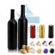 750ml Empty Round Amber Green Clear Champagne Sparkling Wine Glass Bottles with Cork Lid