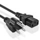 Black American Three Prong Extension Cord Custom Length For Electrical Powered Tools