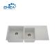 Double Bowl Granite Kitchen Sink With Wing Topmount Quartz Granite Stone Composite Sink for House Kitchen