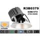 High Power 60W Dimmable COB Downlights Round Cut Hole 216mm White Warm Aluminum
