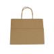 Cheap fashion brown customized Kraft paper bag with twisted handle for clothing