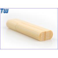 Curved Edge USB Flash Memory Wood Material Laser Engraved Logo