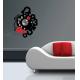 Eco-friendly Home Decoration Diamond Rose Wall Sticker Clock 10D026