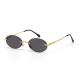 UV400 Vintage Oval Sunglasses Small Metal Frame Candy Color