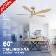 5 Solid Wood Silent DC Motor Remote Control Ceiling Fans for Private Mold Cooling Air