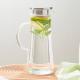 1350ml Glass Water Pitcher With Filter Transparent Heat Resistant Glass Carafe