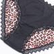 Cotton Leak Proof Period Underwear Leopard S-4XL Plus Size Menstrual Panties