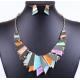 Europe and the United States exaggerated color drip Necklace with earrings