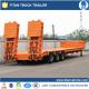 Tri - axle Multi Axle Trailer / lowbed trailer with hydraulic loading ramps