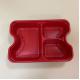 3 Compartment Plastic Lunch Food Containers Disposable Microwave Packaging Storage Box