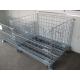 4 Sided Grocery Store Wire Mesh storage warehouse Container with four casters