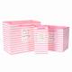 8x4x10 Small Favor Pink Wedding Printed Paper Gift Bags Bulk With Ribbon Handle