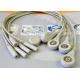 5 Leads Snap ECG Monitor Cable Leadwires , Compatible Din Style ECG Truck Cable