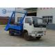 Small Swing Arm Garbage Trucks 4x2 Two Axles Dongfeng 2 Tons