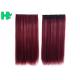 Heat Resistant Fiber Synthetic Clip In Hair Extension Silk Straight For Women