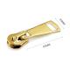 Golden Plated Alloy Metal Zipper Puller for Clothing Durable Zip Puller Slider for Bag