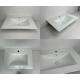 Drop In Self Rimming Overmount Bathroom Sink Rectangular White With Overflow
