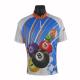 Free Design New Style Blue Custom Short Sleeve Billiards Pool Jersey For Men