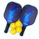 2pcs Pickleball Paddle Set 100% Carbon Fiber Pickleball Paddles 4 Balls And 1 Cover Bag