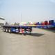 80T Loading 40ft Container Tri Axle Flatbed Semi Trailer