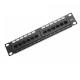 12 Port Cat 6 UTP Patch Panel for Network Server Rack Cabinet Compact and Space-Saving