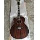 Solid mahogany wood left handed grand cutaway acoustic guitar jumbo size mahogany wood acoustic electric guitar