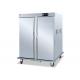 Stainless Steel Two Doors Food Warmer Cart Mobile Food Heat Holding Cabinet